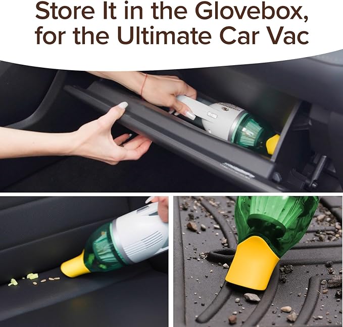 Horsepower Duck Compact Cordless Vacuum, Ultra-Powerful Upgraded Battery for Extra-Long Run Time, AS SEEN ON TV, Strong Sucti