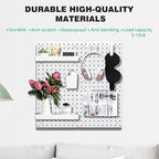 6Pcs Peg board, Pegboard Wall Organizer Panels, Wall Mount Display Small Pegboard Kits, Pegboard, Peg Boards for Wall Craft R