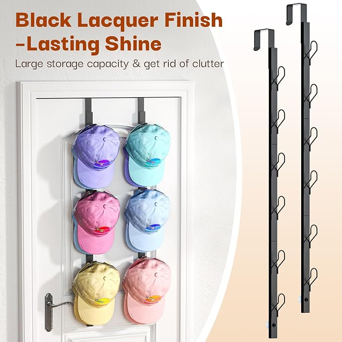 Over The Door Hooks 2 Pack,12 Heavy Duty Towel Rack All Metal Coat Hanger for Jacket Robe Hat Purse Bags in Bathroom Bedroom 