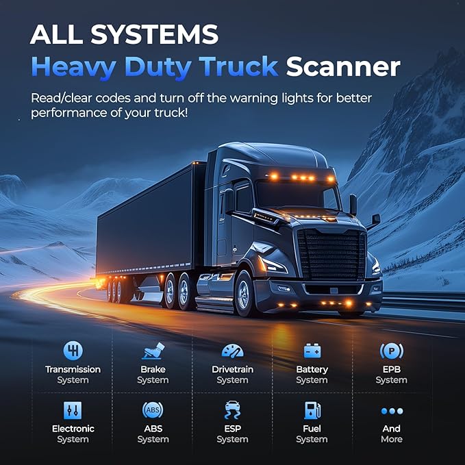 NEXAS Heavy Duty Truck Scanner NL102 Full System Diesel Truck Scan Tool for Cummins, Isuzu, Freightliner, Caterpillar, Detroit,