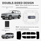 KMF 8pcs Thicken Sun Shades for Jeep Grand Wagoneer 2022-2026 Accessories,Full Car Window Covers for Windshield Side Rear, UV Block and Blackout Protect Privacy for Camping Outdoor