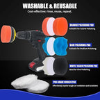 133 PCS Sanding Disc Drill Polishing Kit Sanding Attachment, 3 Inch Wet Dry Headlight Restoration Kit, Hook and Loop Sandpape