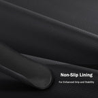 3-Piece Leather Steering Wheel Cover for Ford Mustang Mach-E 2021-2026, Custom Fit Clip-On Quick Installation Ultra-Thin Form-Fitting Interior Car Accessories for Men Women(Black Hole)