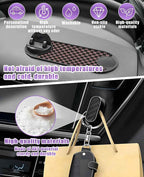 5PCS Anti Slip Mat for Car Dashboard with Storage Hook Set, 360° Multifunction Phone Pad Holder with Temporary Parking Number