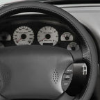 MEWANT Hand Sewn 3D Style Steering Wheel Cover Wrap for Ford Mustang 1994-2004 Steering Wheel Accessories for Ford Mustang 1994-2004