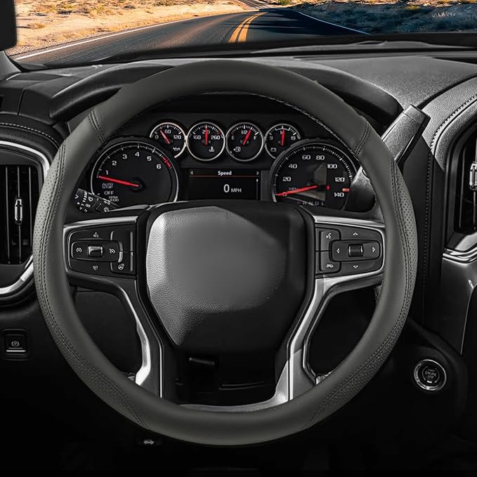Car Steering Wheel Cover for Chevy Silverado 1500 2500 3500, Chevrolet Steering Wheel Cover for Tahoe, Equinox,Traverse,Color