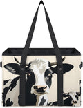 Reusable Grocery Bags Heavy Duty Shopping Bags Foldable Large Tote Bags with Long Handles & Hard Bottom