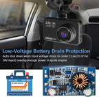 Upgraded Dash Cam Hardwire Kit, Type-C USB Hard Wire Kit 12V-24V to 5V Hardwire Kit with Low Voltage Protection 13ft Dash Cam Charger Power Cord for Dashcam GPS Power Supply Radar Detectors and More