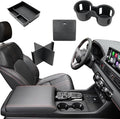 ELECFRESH 4PCS Center Console Organizer Tray for 2023-2026 Honda Pilot 2024-2026 Honda Ridgeline&Passport Accessories, Armrest Storage Box and Divider, Hidden Storage Box and Cup Holder