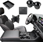 ELECFRESH 4PCS Center Console Organizer Tray for 2023-2026 Honda Pilot 2024-2026 Honda Ridgeline&Passport Accessories, Armrest Storage Box and Divider, Hidden Storage Box and Cup Holder