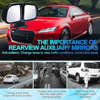 Car Blind Spot Rearview Mirror, Retrofit Mirror Wide Angle Reversing Auxiliary Mirror, Glass HD Wide View Field Double-Side Mirror 360°Adjustable, Right