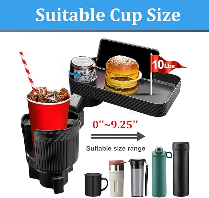 Car Cup Holder Expander Water Bottle Base fit Stanley for Yeti Rambler for Hydro Flasks 14/24/32/36/40oz -Adjustable Expandab