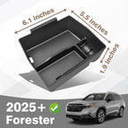 Muslogy Upgraded Center Console Organizer Compatible with 2025 Subaru Forester Middle Armrest Storage Box Insert Tray Cable Holder Interior Accessories Easy Removal (Brown) Won't fit 2026