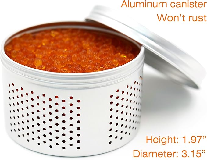Gun Safe Dehumidifier 200g - Small Silica Gel Desiccant Canister, Moisture Absorber for Gun Cabinets & Safes, Protect 80