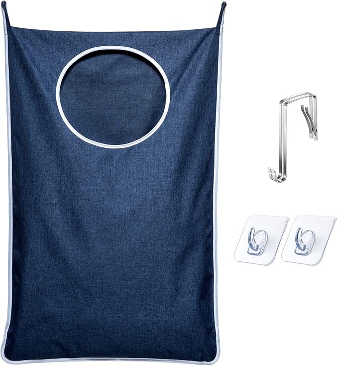 KEEPJOY XL Hanging Laundry Hamper Bag, Large 36"x22" Clothes Hanging Hamper with Strong Hooks for Dirty Clothes Laundry Stora