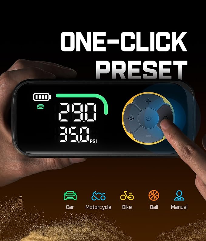 Fanttik X10 APEX Tire Inflator Portable Air Compressor, 35s Fast Inflation, 150 PSI Cordless Tire Inflator with Digital Pressure Gauge, Car Air Pump for MPV, SUV, Bikes, Motorcycles, Balls