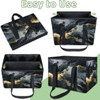Reusable Grocery Bag Foldable Shopping Tote Bag with Handles Reusable Shopping Bags Large Kitchen Grocery Bags