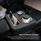 Sun Walker Back Seat Cup Holder for Car, Waterproof Rear Seat Organizer Expander Tray to Store Phone Drink Snack, Universal L