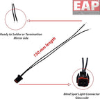 EAP Mirror Blind Spot Cable Connector With 5" Wires Compatible With BMW 2-Series 3-Series 4-Series 5-Series 6-Series 7-Series 8-Series X1 X2 X3 X4 X5 X6 X7