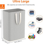 Lifewit 2 Pack Laundry Basket 65L Each, Collapsible Clothes Hamper with Reinforced Handles, Freestanding Waterproof Design fo