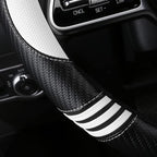 HighnessHwoo Car Steering Wheel Covers for Women Girl Padded Carbon Fiber PU Leather Cute Cartoon Auto Interior Accessories f