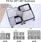 Packing cubes for Travel, CALACH Luggage Organizer Bags 6 Set Packing Cubes for Suitcases Travel Essentials for Carry on Mesh