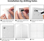 4Pcs Peg Board Panels, White ABS Pegboard Wall Mount, Easy Installation for Craft Room, Garage, Kitchen, Workshop