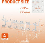 HUHOLE 4-Pack Pegboard Screwdriver Holder–Silver Heavy Duty Steel Peg Board Screwdriver Organizer Rack–Multi-Ring Pegboard To