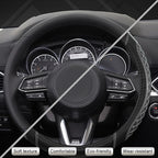 West Llama Car Steering Wheel Cover for Mazda 3,5,6,CX-3,CX-5,CX-30,CX-50,CX9,CX-9,MX-5 Miata,CX-7,RX-8,14.5-15 inches(Diamon