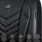 CAR PASS 3D Foam Faux Leather Car Seat Covers Front Seats,Waterproof Leather Front Seat Cover for Cars,Luxury Universal Fit f