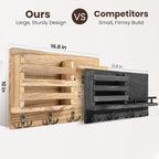 Nekon Mail Holder for Wall Mail Organizer with Key Hooks Hallway Farmhouse Decor Storage Racks with Floating Shelf and Flush 