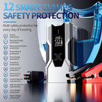 Emergency Portable Jump Starter with Air Compressor - 3000A 150PSI for Cars, Trucks & SUVs up to 9L Gas/7L Diesel, 12000mAh