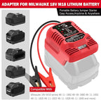 Car Jump Starter Adapter for Milwaukee 18V MAX - 11AWG Heavy Duty Booster Cable for 3.5L Vehicles (Battery Not Included)