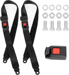 Universal Golf Cart Seat Belt Adjustable, 2 Pack Golf Cart Seat Lap Strap Belts Kit Universal Golf Cart Belt Kit Front Rear for Yamaha UTV EZGO, Club Car, Go Kart Not Include Bolts