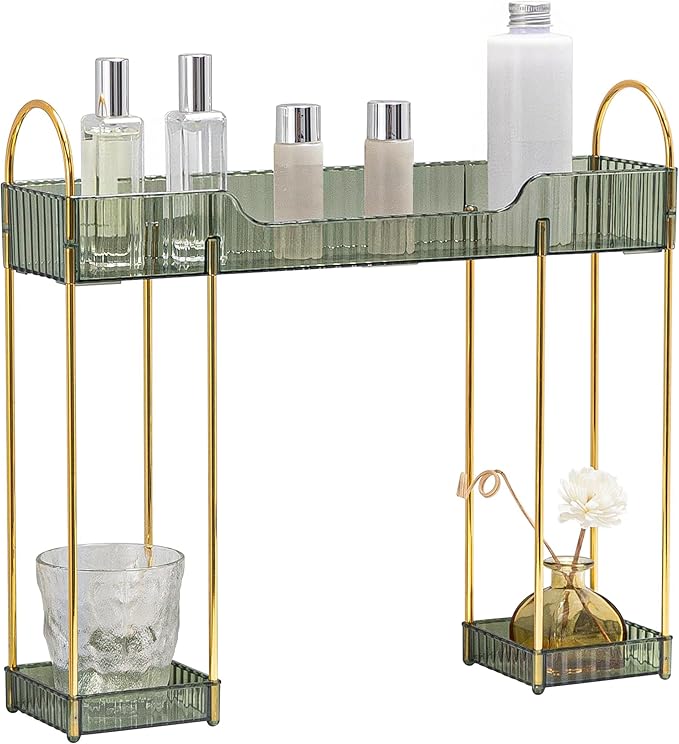 YCIA&DONE Bathroom Countertop Organizer Over The Faucet, Narrow Counter Organizers Above Sink, Table Mounted Faucet Sink Shel
