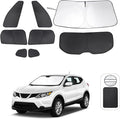 TINGLU Window Shades for Nissan Rogue Sport(Not for Rogue) 2017-2024 8PCS Accessories Car Side Full Windows Rear Triangular Windshield Sun Shade Sun UV Rays & Privacy Protection for Camping,Napping