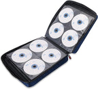 CCidea 200 Capacity CD or DVD Case Holder Portable Wallet Disc Storage Binder Nylon CD Bag for Car, Home, Travel Carrying Protector Organizer (200-Blue)