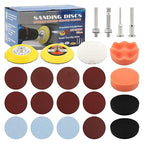 131pcs 3inch Sanding Disc Drill Polishing Kit, Sanding Attachment for Drill Grinder Rotary Tools,Dry Wet Headlight Restoratio
