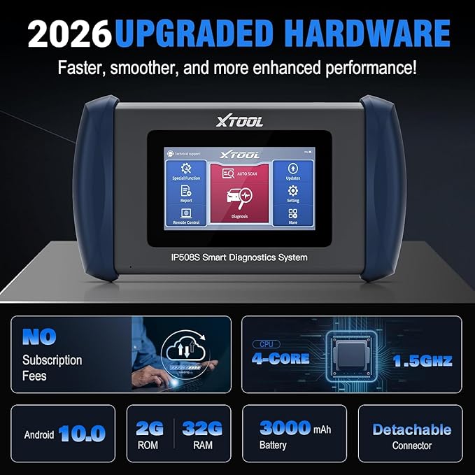 OBD2 Scanner Diagnostic Tool XTOOL IP508S: Code Reader for Cars & Trucks with 15 Resets, Crank Sensor Relearn, ABS Bleed, CAN