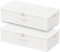Under Bed Storage Containers, Foldable Closet Organizers with Handles, Underbed Cube Organizer Basket with Zippered, 2 Pack, 