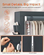 CASAMAYA Clothes Rack, Portable Closet, 81.5 Inch Large Capacity Wardrobe Closet, Clothes Storage Organizer with Shelves and 