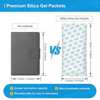 Large Desiccant Packs, 1000 Gram 4 Packs Container Desiccant, Silica Gel Car Dehumidifier by Reusable, Large Moisture Absorbe