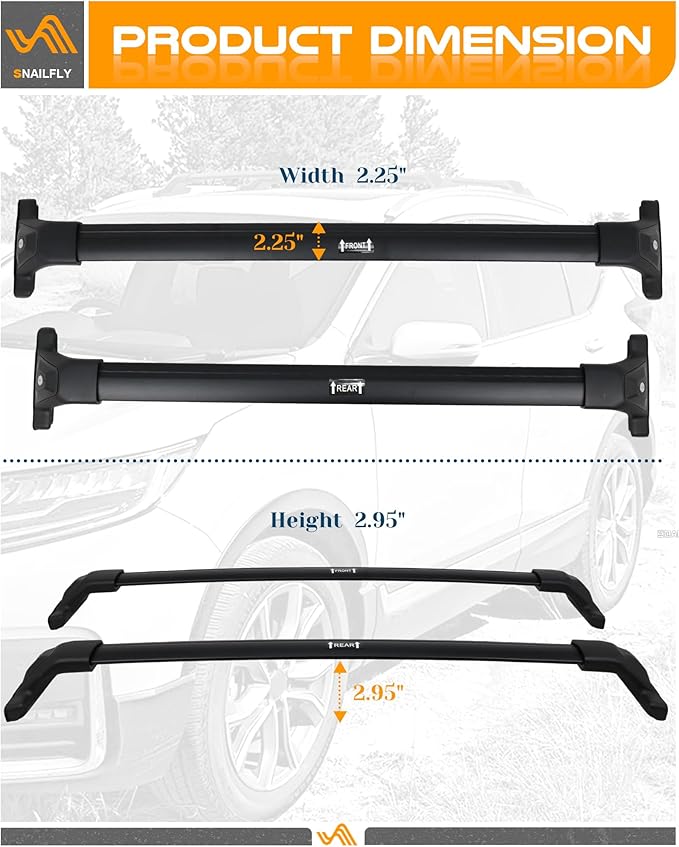 Snailfly Aluminum Roof Rack Cross Bars with Lock Fit for Honda CRV CR-V 2017-2022, 330lbs Crossbars Anti-Wobble & Wind Noise Reduction Heavy Duty Cargo Carrier Accessories