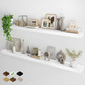 Fun Memories 66 Inch Fireplace Mantel - Long Floating Shelf, Wall Mounted Farmhouse Display with Invisible Heavy Duty Metal B