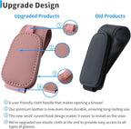 Yuoyar 2 Packs Magnetic Sunglass Holder for Car Visor - Universal Sunglasses Clip for Different Size Eyeglasses - Convenient Interior Car Accessories (Pink)
