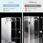 Lolalet Earring Holder Organizer, Acrylic Jewelry Organizer Rotating Clear Earrings Display Box, Dust-proof Jewelry Storage C