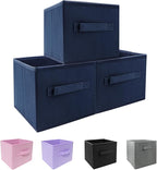 EBIGIC Storage bins collapsible storage bins,cube storage organizer （Pack of 3） 10.5 * 10.5 * 11inch，For home and office Coll