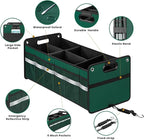 Car Trunk Organizer, Car Storage Organizer, Collapsible Multi Compartment for Car, Suv, Sedan, Truck, 100L, Extra Larger