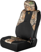 Browning Universal Low Back and Bench Seat Covers, Water and Dirt Resistant Car, Truck, and SUV Seat Covers, Realtree Edge (E