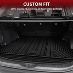 LASFIT Cargo Trunk Mat for Toyota RAV4 2025 2024 2023 2022 2021 2020 2019 (Include Hybrid) All Weather TPE Rear Trunk Cargo Liner Custom Fit Waterproof RAV 4 Cargo Tray Accessories, Black